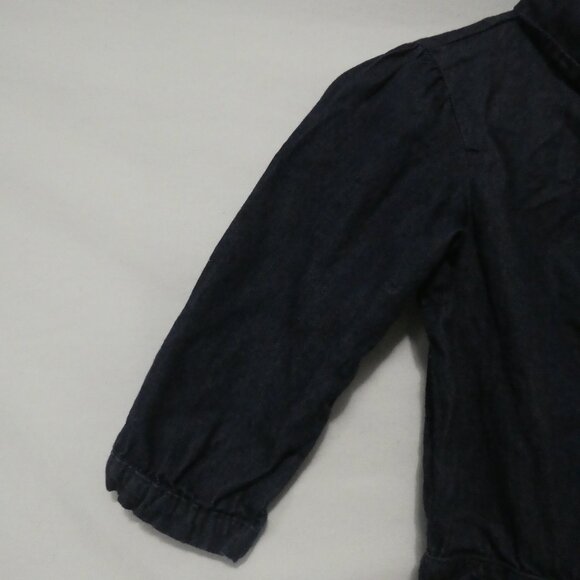 MAGGIE & ZOE | 5T | Blue Denim Dress with Collar and Ruffles - Picture 3 of 16